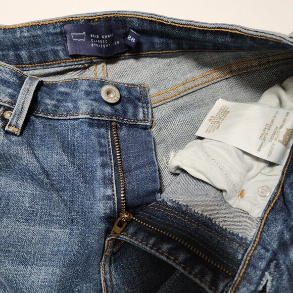 Levi's Medium Wash Stretch Denim Bold Curve Straight Leg Jeans - Picture 5 of 8